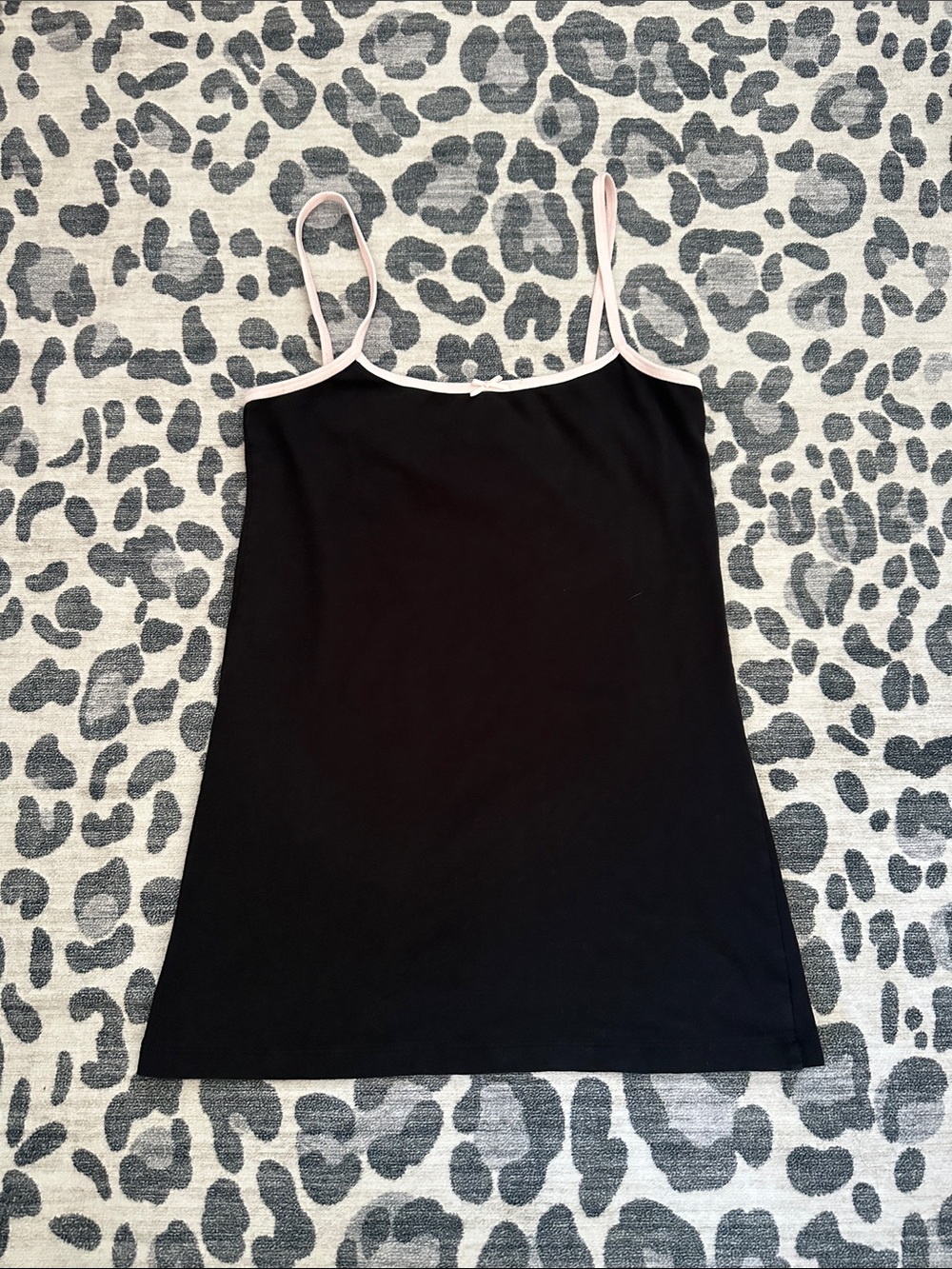 Brandy Melville Black Tank With Bow Detail